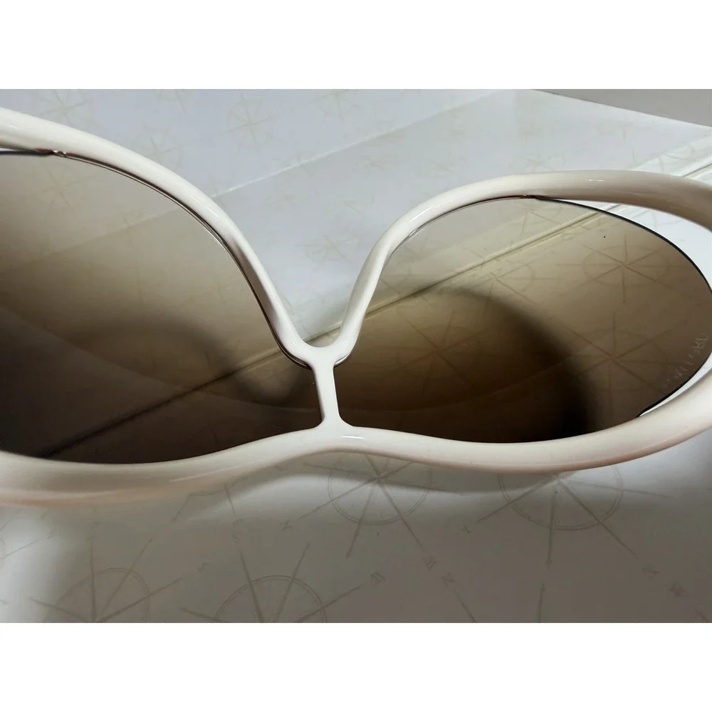 Rare Archive Tom Ford FT267 Grant 25F Shield Women's Sunglasses Ivory w/Case